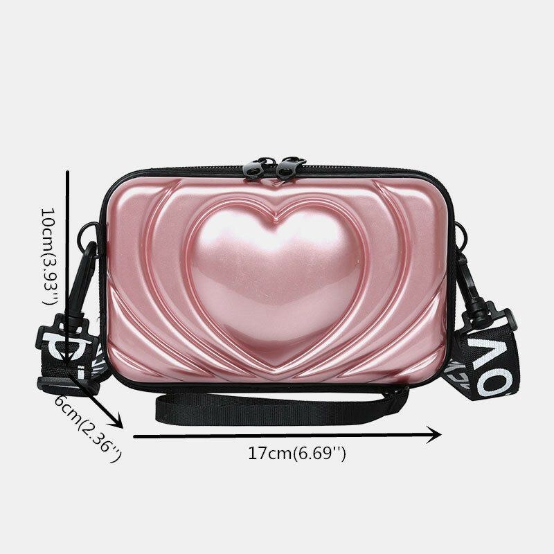 Dam 6.5 Tum Love Solid Trunk Telefonväska Crossbody-väska