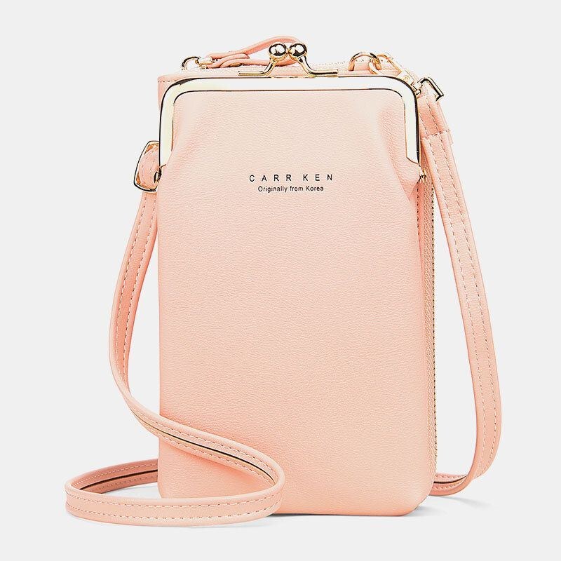 Dam 9 Kortplatser Telefonväska Solid Crossbody-väska Axelväska