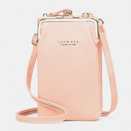 Dam 9 Kortplatser Telefonväska Solid Crossbody-väska Axelväska