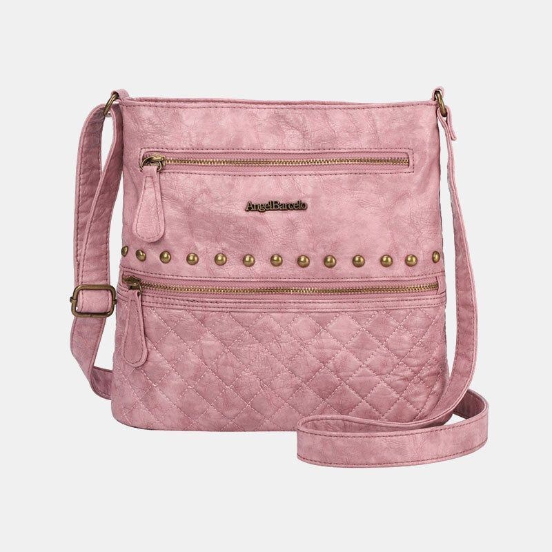 Dam Argyle Waterproof Hardware Stöldskydds Crossbody Bag Axelväska