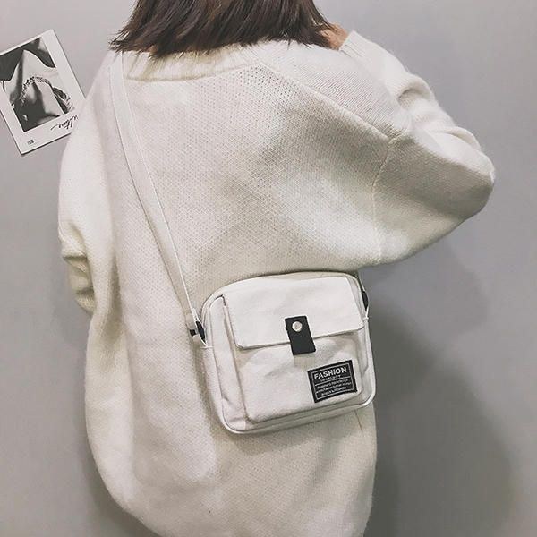 Dam Canvas Hip-hop Crossbody Bag Axelväska