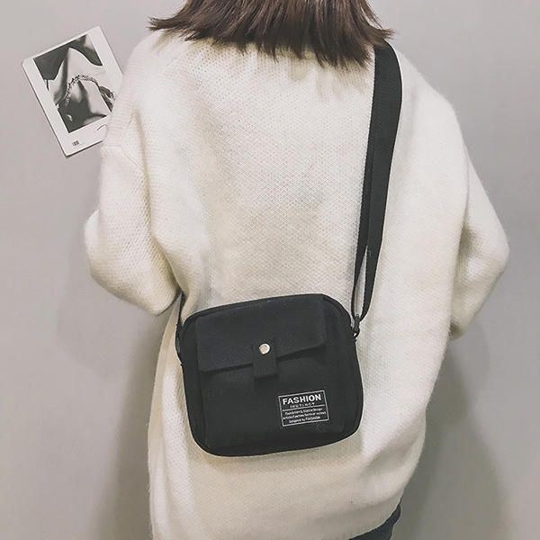 Dam Canvas Hip-hop Crossbody Bag Axelväska