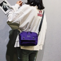 Dam Canvas Hip-hop Mini Axelväska Crossbody Bag