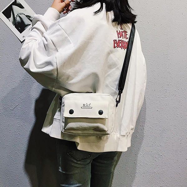 Dam Canvas Hip-hop Mini Axelväska Crossbody Bag