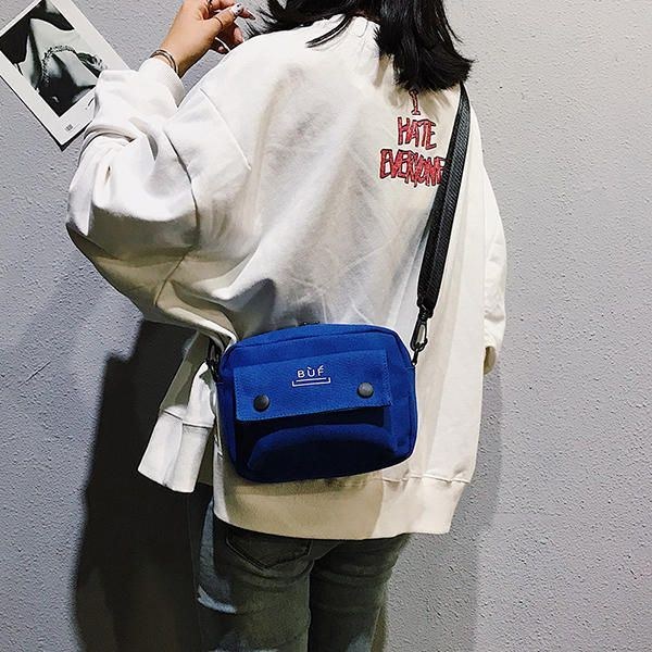 Dam Canvas Hip-hop Mini Axelväska Crossbody Bag