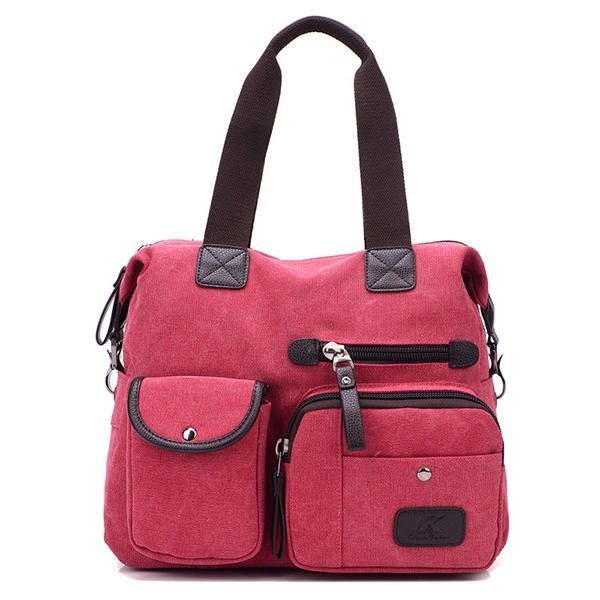 Dam Canvas Stor Kapacitet Sport Travel Crossbody Bag