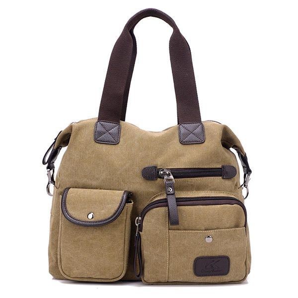 Dam Canvas Stor Kapacitet Sport Travel Crossbody Bag