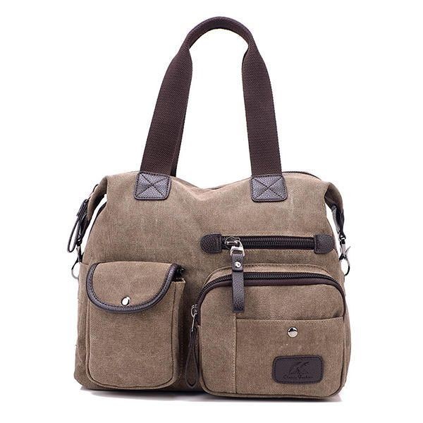 Dam Canvas Stor Kapacitet Sport Travel Crossbody Bag