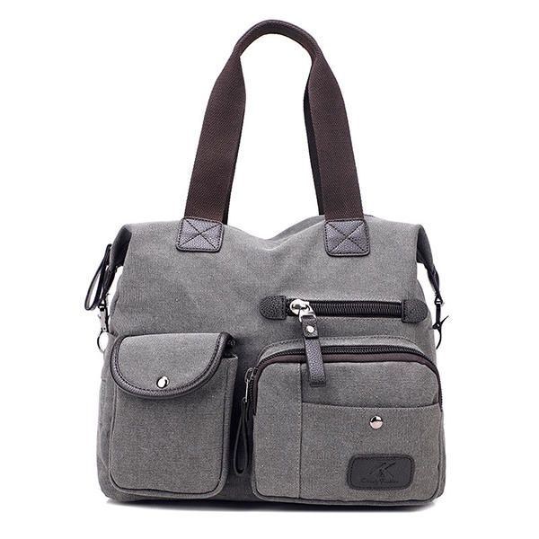 Dam Canvas Stor Kapacitet Sport Travel Crossbody Bag