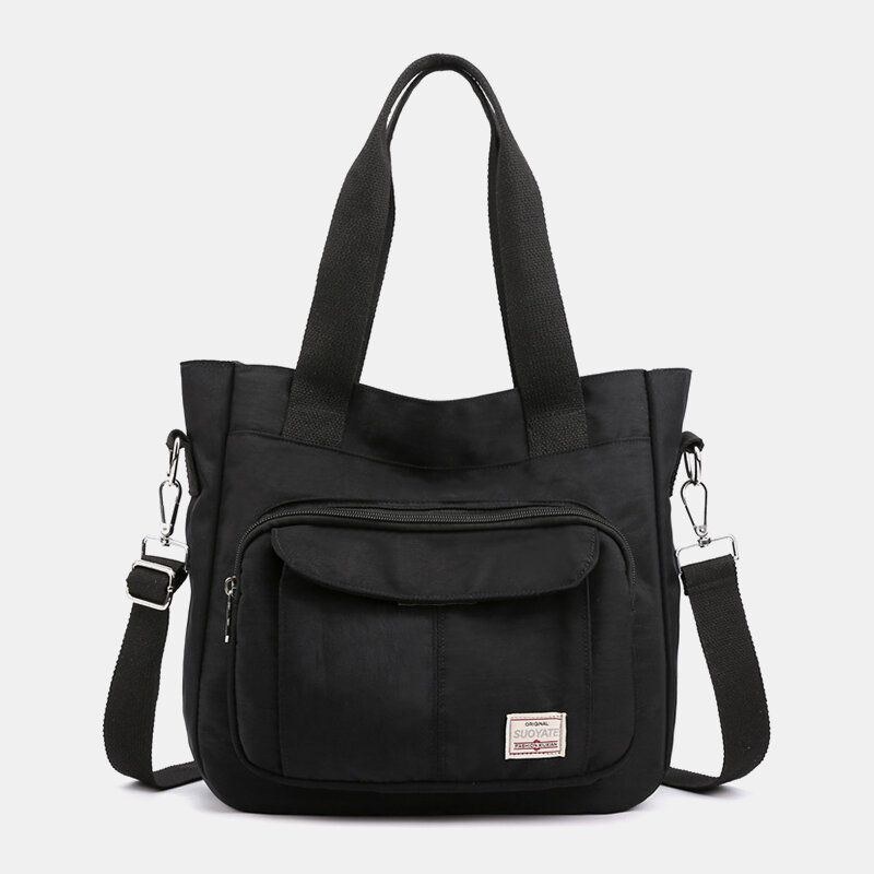 Dam Casual Lätt Väska Solid Handväska Med Stor Kapacitet Crossbody-väska