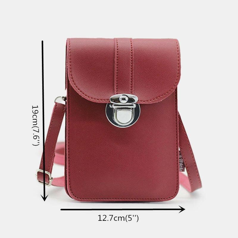 Dam Casual Patchwork 6.3 Tums Telefonväska Med Pekskärm Crossbody-väska