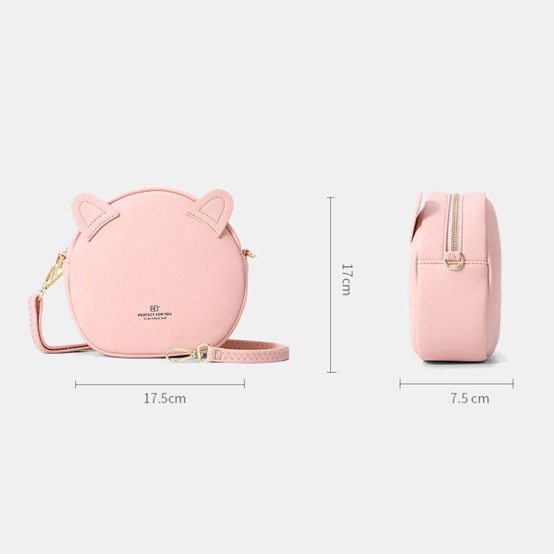 Dam Casual Solid Cat Mönster Telefonväska Crossbody Väska