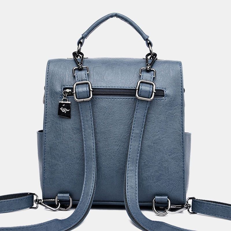 Dam Casual Solid Crossbody Bag Ryggsäck Axelväska