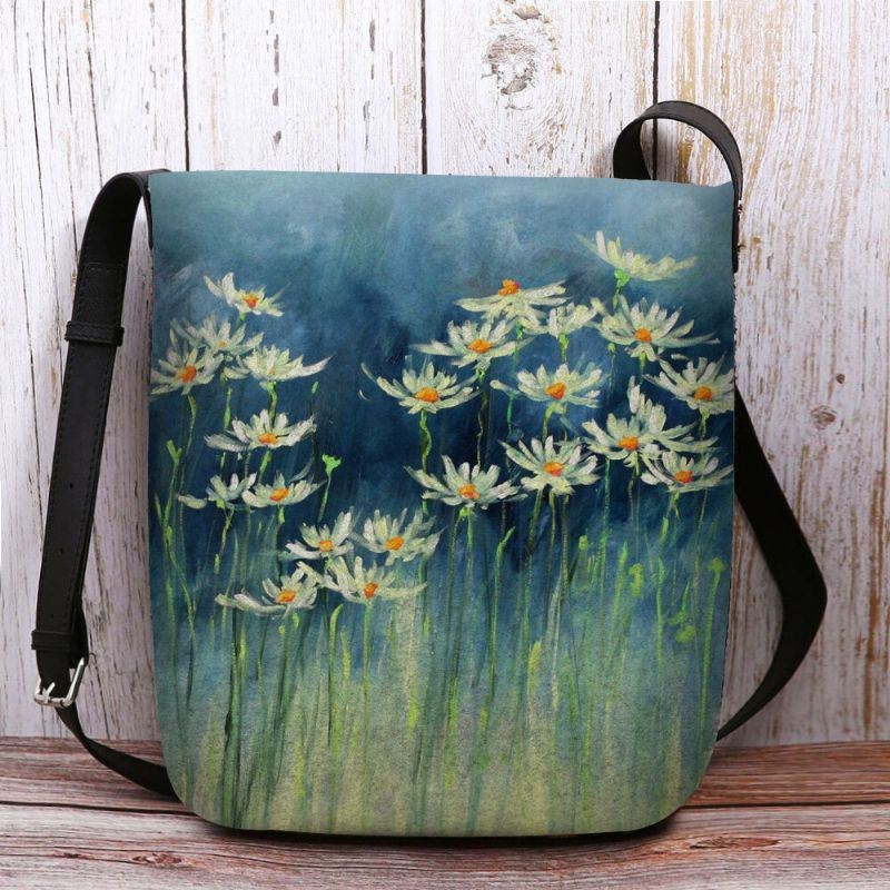 Dam Filtblommor Mönstertryck Crossbody-väska Axelväska