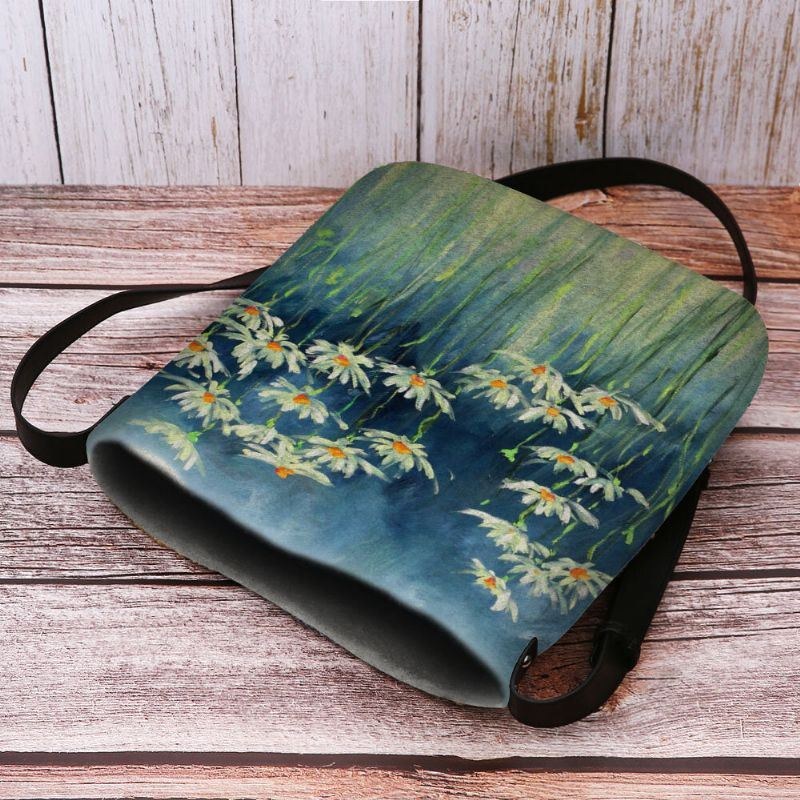 Dam Filtblommor Mönstertryck Crossbody-väska Axelväska