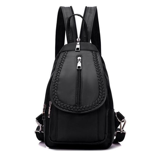 Dam Flätdekoration Nylon Vattentät Casual Chest Bag Outdoor Crossbody Bag