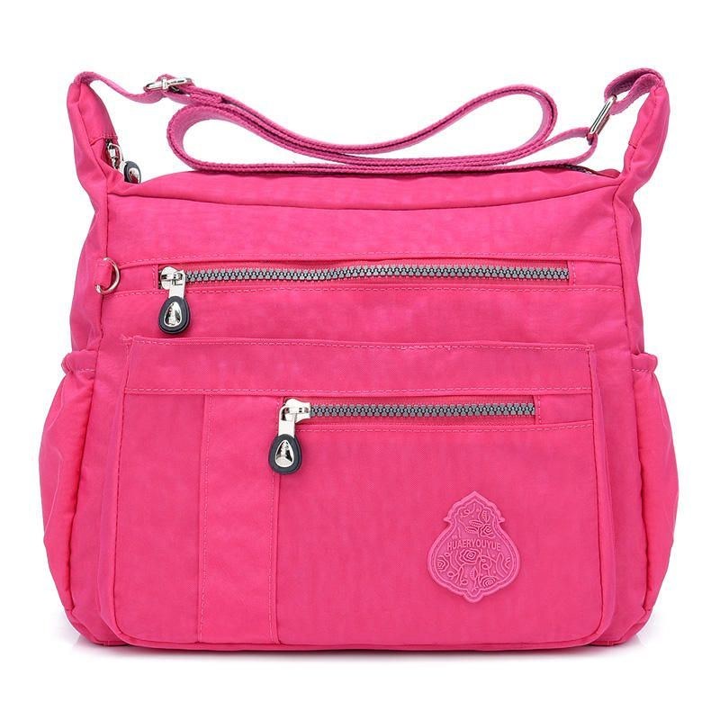 Dam Fritid Nylon Solid Crossbody Väska Vattentät Väska