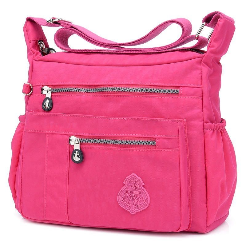 Dam Fritid Nylon Solid Crossbody Väska Vattentät Väska