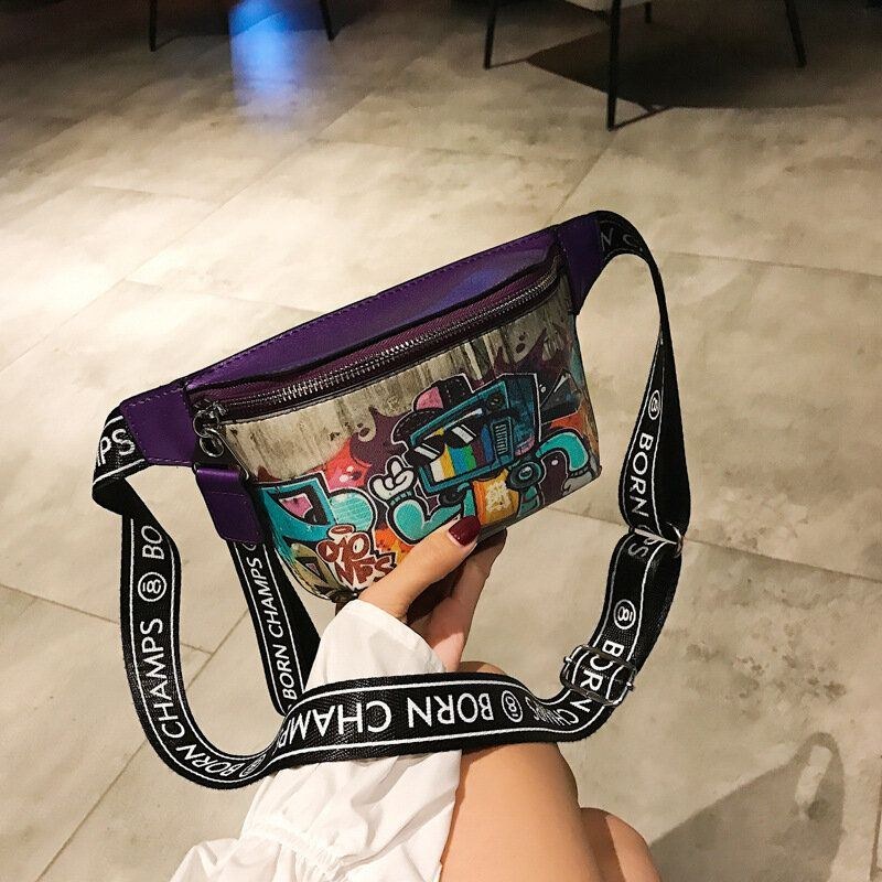 Dam Graffitimålad Bröstväska Sling Bag