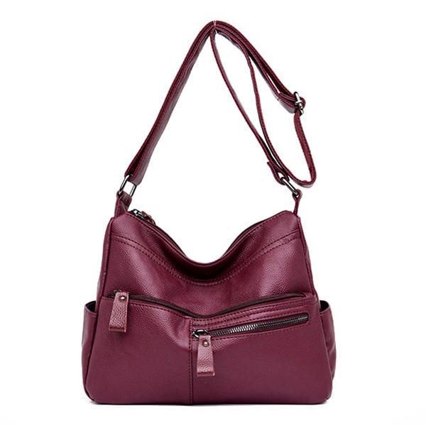 Dam Konstläder Fritid Axelväska Crossbody Bag Axelväska