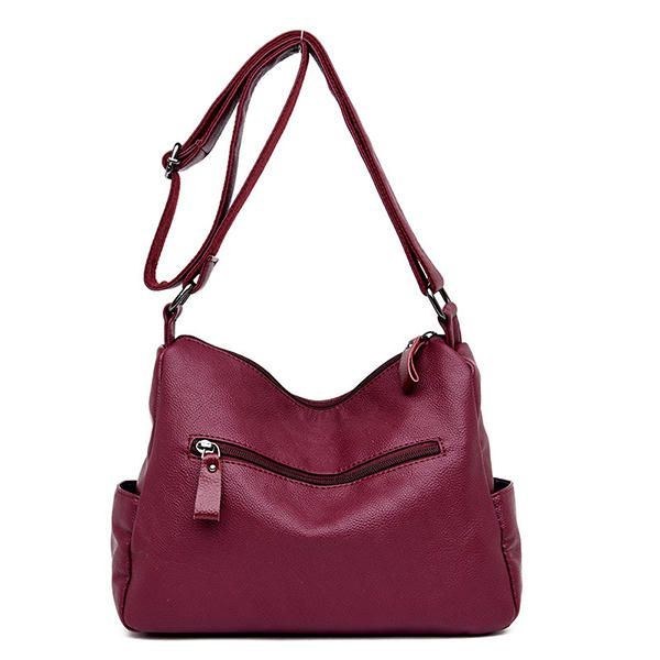 Dam Konstläder Fritid Axelväska Crossbody Bag Axelväska