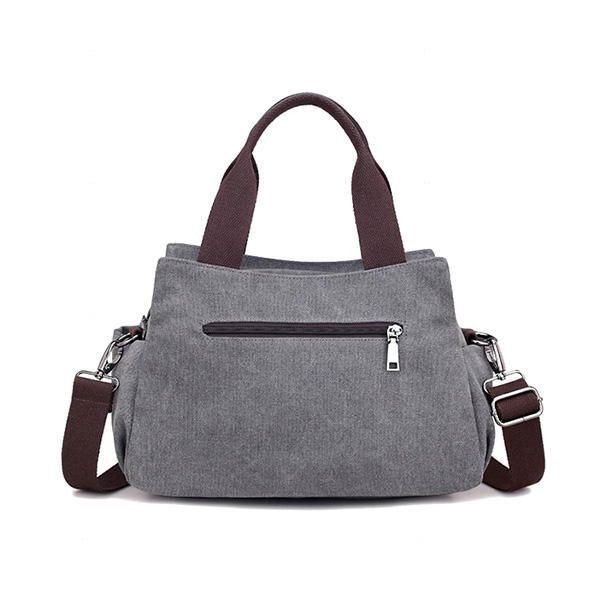 Dam Lotus Canvas Handväska Kinesisk Crossbody-väska