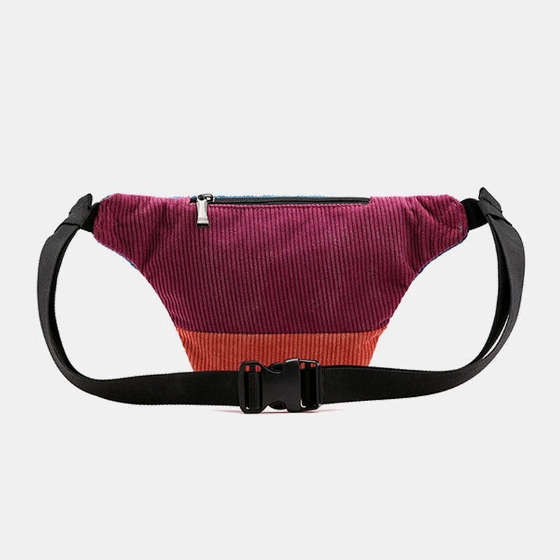 Dam Män Mode Flerfärgad Midjeväska Axelväska Bröstväska Crossbody-väska Med Hörlursport