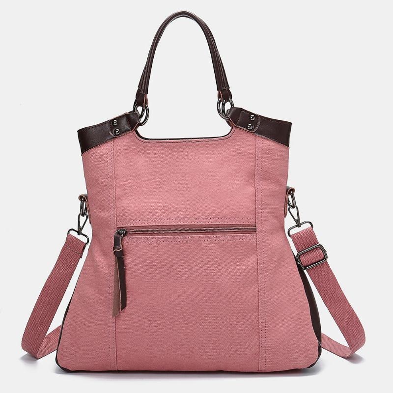 Dam Män Multifunktion Canvas Crossbody Bag Ryggsäck