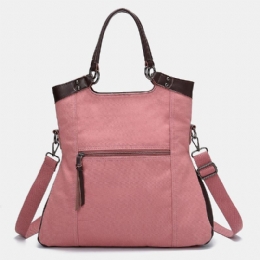 Dam Män Multifunktion Canvas Crossbody Bag Ryggsäck