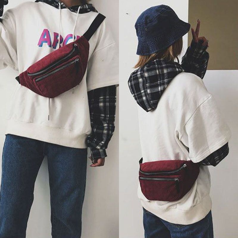 Dam Manchester Retro Enfärgad Casual Mode Crossbody-väska Bröstväska Axelväska