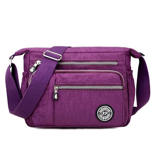 Dam Nylon Crossbody-väska Vattentät Casual Axelväska