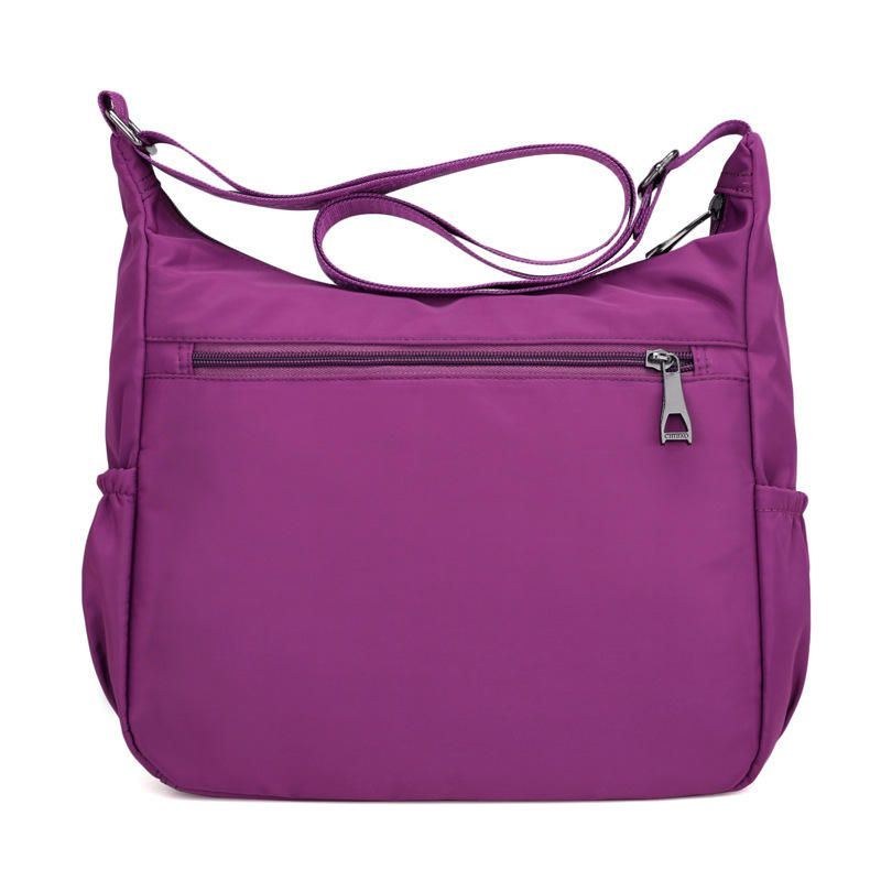 Dam Nylon Lätt Axelväskor Multi Pockets Crossbody Bag