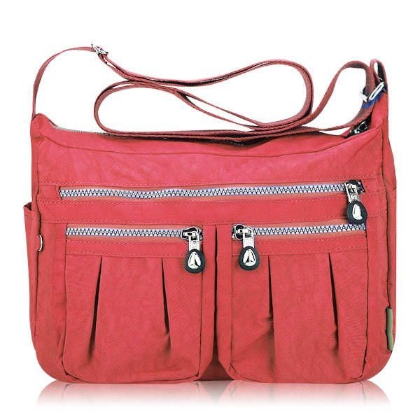 Dam Nylon Lättviktsväska Casual Outdooor Vattentät Axelväska Crossbody-väska