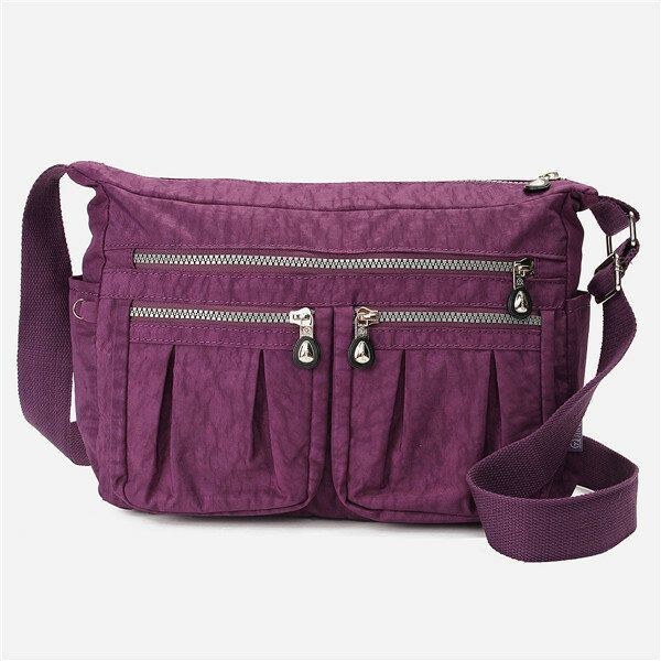 Dam Nylon Lättviktsväskor Casual Outdoors Vattentäta Axelväskor Crossbody-väskor