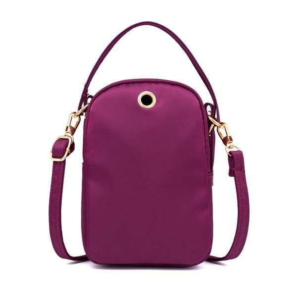 Dam Nylon Multi-pocket Telefonväska Crossbody-väska