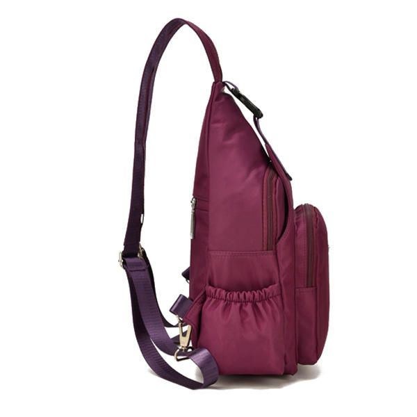 Dam Nylon Multifunktionell Vattentät Crossbody-väska Ryggsäck Fritidsresor Bröstväska Babyväska