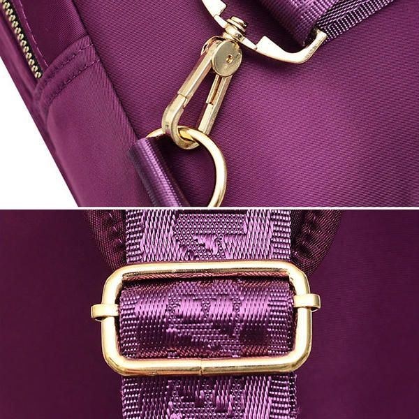 Dam Nylon Stor Kapacitet Crossbody-väska Med Flera Fickor