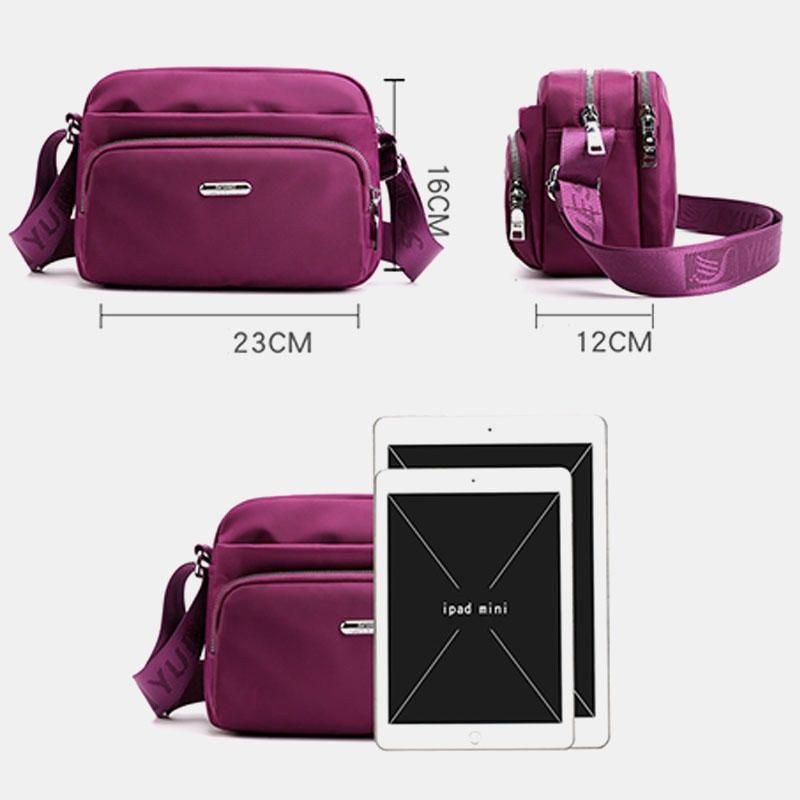 Dam Nylon Vattentät Axelväska Crossbody Bag