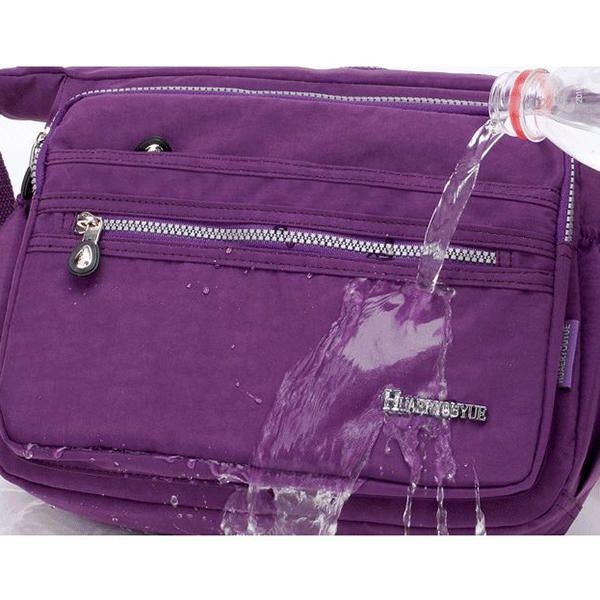 Dam Nylon Vattentät Lättvikt Crossbody Bag Axelväska