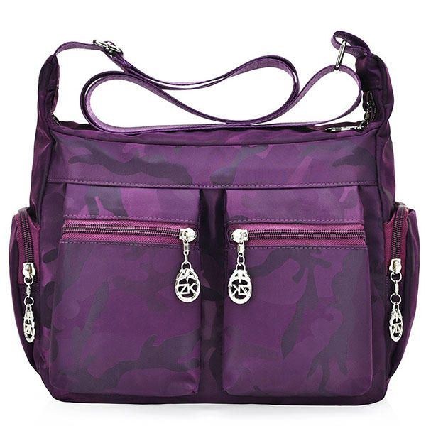 Dam Nylon Vattentät Outdoor Crossbody Bag Axelväska