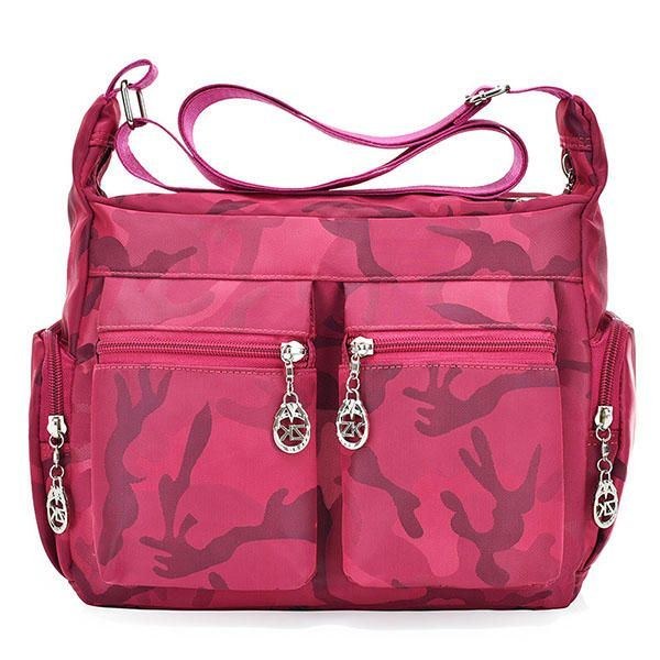 Dam Nylon Vattentät Outdoor Crossbody Bag Axelväska