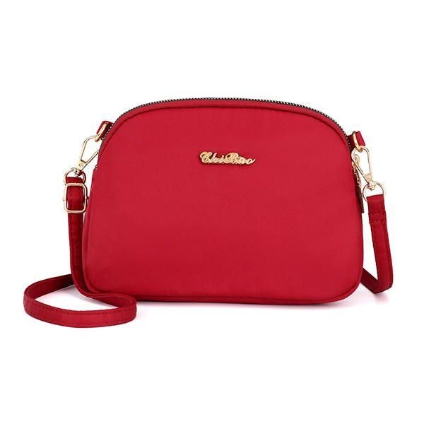 Dam Nylon Vattentät Solid Casual Mode Axelväska Skalväska Clutchväska Crossbody-väska