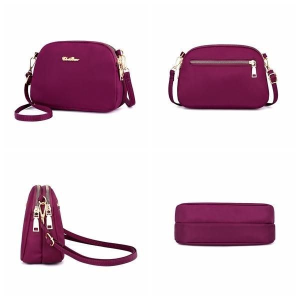 Dam Nylon Vattentät Solid Casual Mode Axelväska Skalväska Clutchväska Crossbody-väska