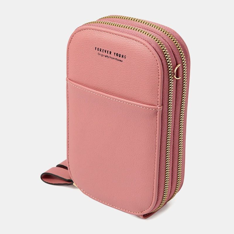 Dam Oval Enfärgad Casual Telefonväska Crossbody-väskor Axelväska Clutchväskor