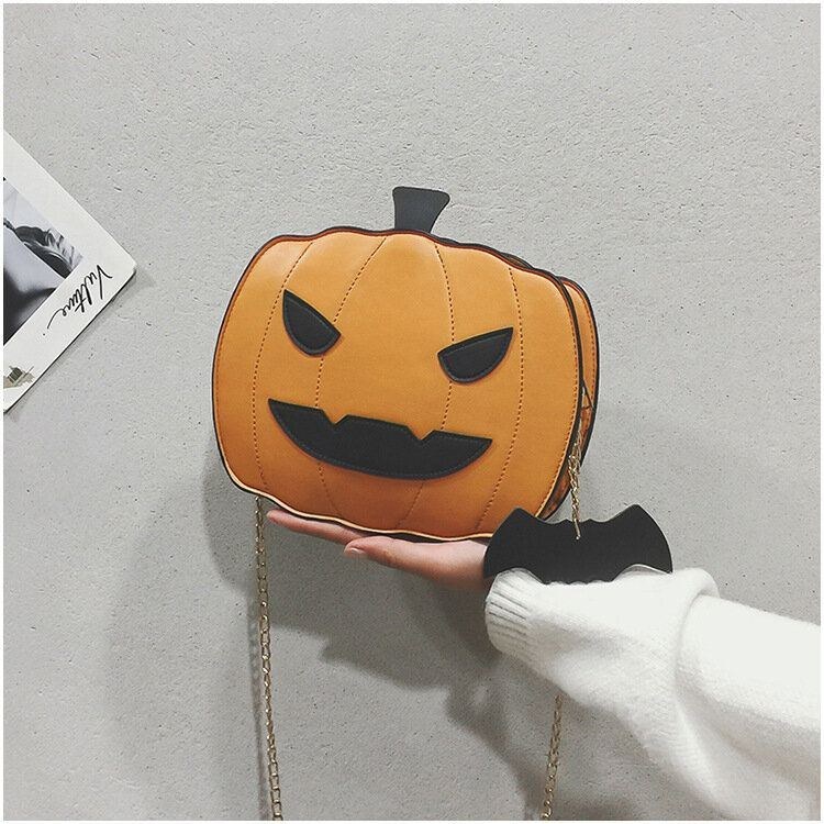 Dam Patchwork Kedjor Halloween Pumpkin Bag Crossbody Bag