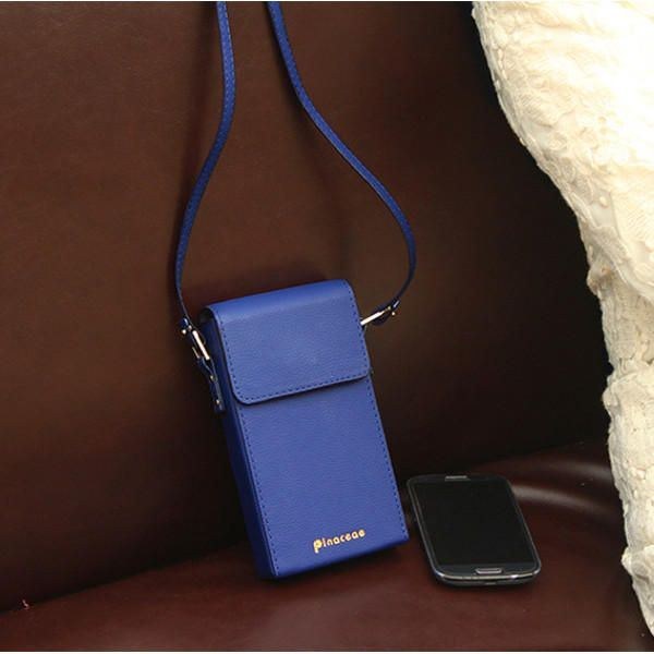 Dam Pu Hasp Axelväskor Mini Crossbody-väskor 6 Tums Telefonfodral För Iphone 6s Plus Samsung Huawei