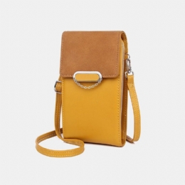 Dam Pu Läder Multi-carry Mode Casual Telefonväska Cross Body Bag