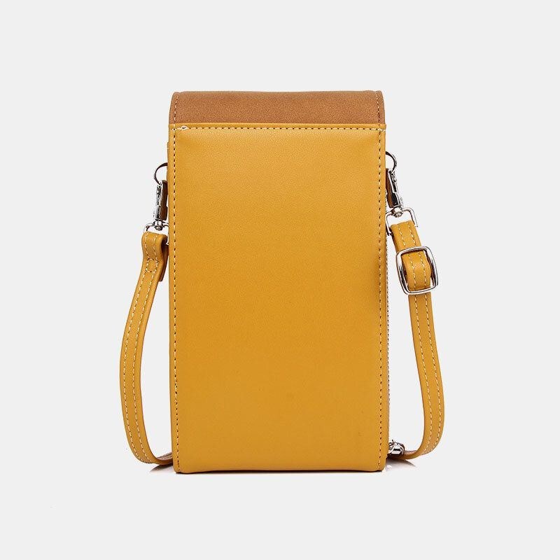 Dam Pu Läder Multi-carry Mode Casual Telefonväska Cross Body Bag