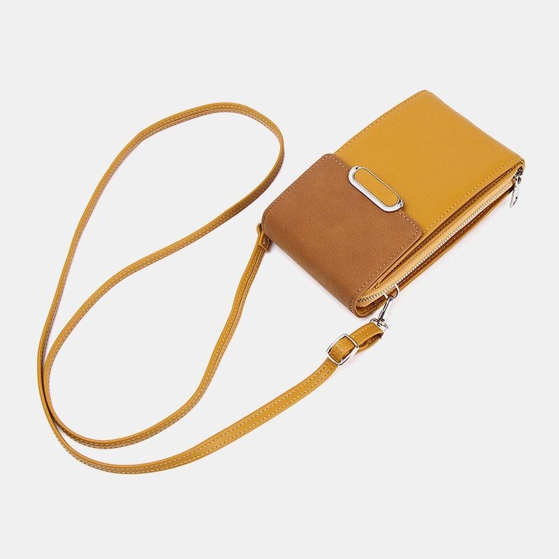 Dam Pu Läder Multi-carry Mode Casual Telefonväska Cross Body Bag