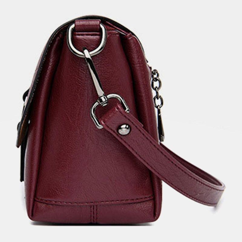 Dam Retro Konstläder Vattentät Magnetisk Axelväska 6.5 Tums Telefonväska Crossbody-väska